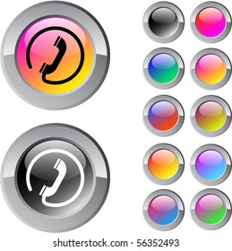 Call multicolor glossy round web buttons.