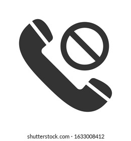 Call, mute icon, vector graphics