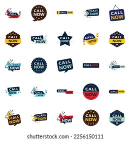 Call Now 25 High quality Typographic Elements to drive phone calls