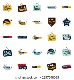 Call Now 25 High quality Typographic Elements to drive phone calls