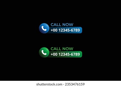 Call Now Button Vector Design With creative Gradient and with two colors.