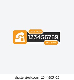 Call now and calling telephone badge