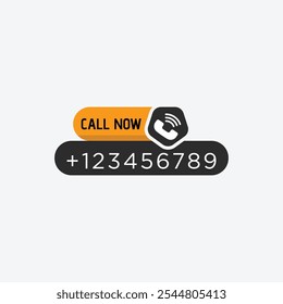 Call now or contact us button vector