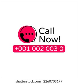 Call now, contact us template design. Vector Eps10