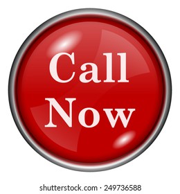 Call now icon. Internet button on white background. 