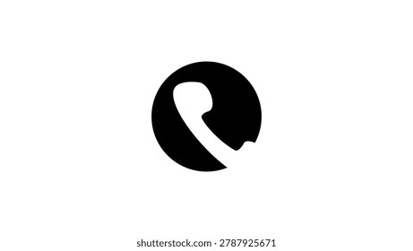 call now symbol, black isolated vector silhouette