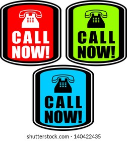 Call Now, Call Us, Free Call, icon vector