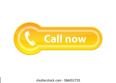 Call Now - Yellow Web Button, Vector