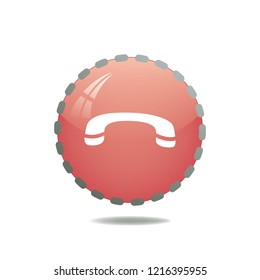 Call off vector button, web design element