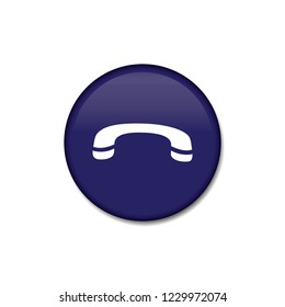 Call off vector button, web design element