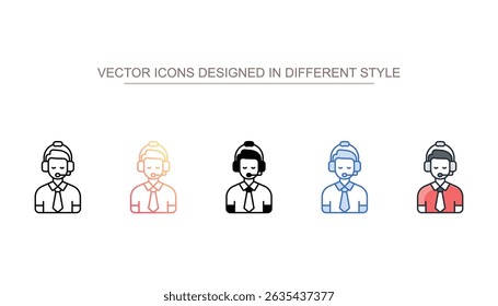 Llamada Diseño de icono de operador con fondo blanco Ilustración de stock
