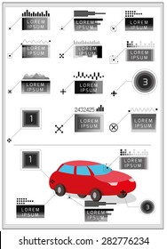 Call out lines and pointers, Set of infographic elements