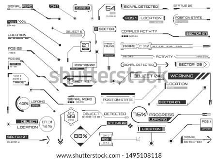 Call out titles, pointers, targets infographic elements. Futuristic user interface. Virtual graphic. Infographic vector elements. Digital dashboard panel illustration