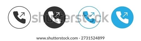 Call outgoing icon drawing clipart symbol . Vector illustration