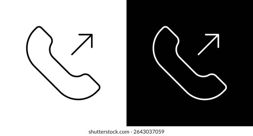 Chamada de saída ícone Vetor de logotipo de estilo plano. perfeito para projetos de IU