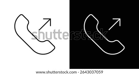 Call outgoing icon Flat style logo vector. perfect for UI designs