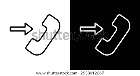 Call outgoing icon Graphic vector set for ui design