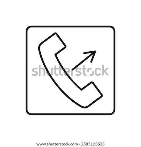 Call outgoing icon. simple thin line vector icon