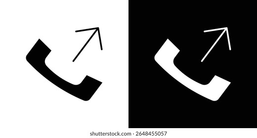 Call outgoing icon symbol collection. Flat vector stock illustration.
