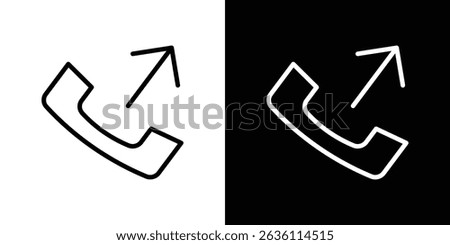 Call outgoing icon symbol concept for graphic design, Website, UI. EPS