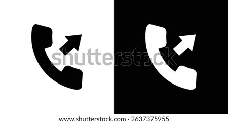 Call outgoing icon symbols. Vector illustration.