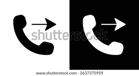 Call outgoing icon symbols. Vector illustration.