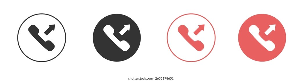 Call outgoing icon vector design template simple and clean style
