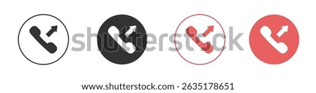 Call outgoing icon vector design template simple and clean style