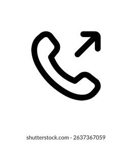 Call Outgoing Icon Vector Icon Logo