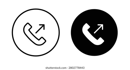 Call outgoing icon vector set collection for web.