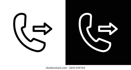 Call outgoing icon vector simple element illustration editable