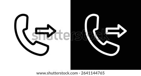 Call outgoing icon vector simple element illustration editable