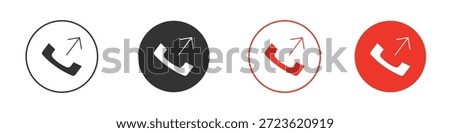 Call outgoing icon. web vector design