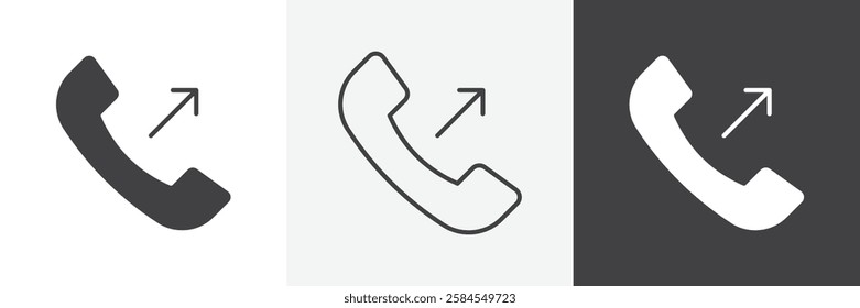 Call outgoing icons graphics pack vectors.