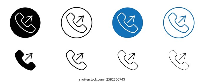 Call outgoing icons pack vectors for app and web ui designs