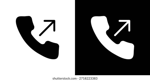 Llama a los iconos salientes. Vector Plantilla Ilustración Símbolo Píxeles Perfecto