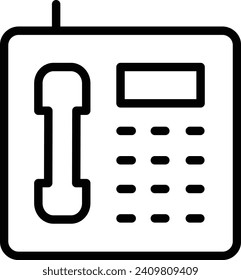 Call Outline vector illustration icon