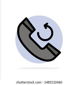 Call, Phone, Callback Abstract Circle Background Flat color Icon