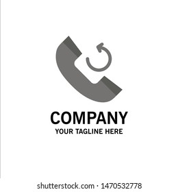 Call, Phone, Callback Business Logo Template. Flat Color. Vector Icon Template background