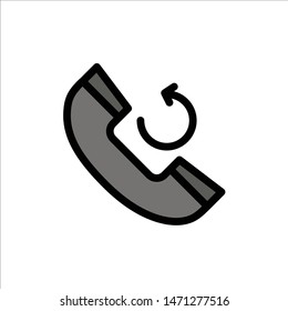 Call, Phone, Callback  Flat Color Icon. Vector icon banner Template. Vector Icon Template background