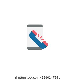 call phone flat Icon, Logo, and illustration Vector