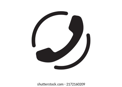 Llama al icono del teléfono. Símbolo vector de comunicación y soporte. Elemento de diseño de señas telefónicas.