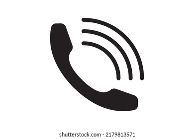 Llama al icono del teléfono. Símbolo vector de comunicación y soporte. Elemento de diseño de señas telefónicas.