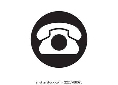 Call phone icon. Communication and support vector symbol. Telephone sign design element.