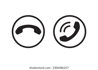 Call phone icon. Communication and support vector symbol. Telephone sign design element.