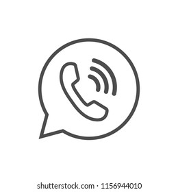 Call, phone icon. Flat design. Vector illustration.