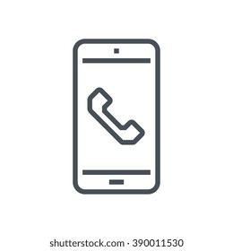 Call phone icon suitable for info graphics, websites and print media and  interfaces. Line vector icon.