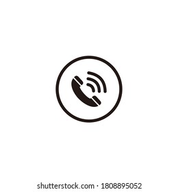 call phone icon vector symbol isolated illustration white background