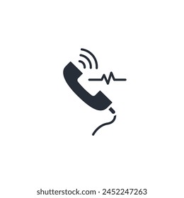 call phone icon. vector.Editable stroke.linear style sign for use web design,logo.Symbol illustration.