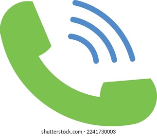 señal de teléfono de llamada Ilustración plana vectorial